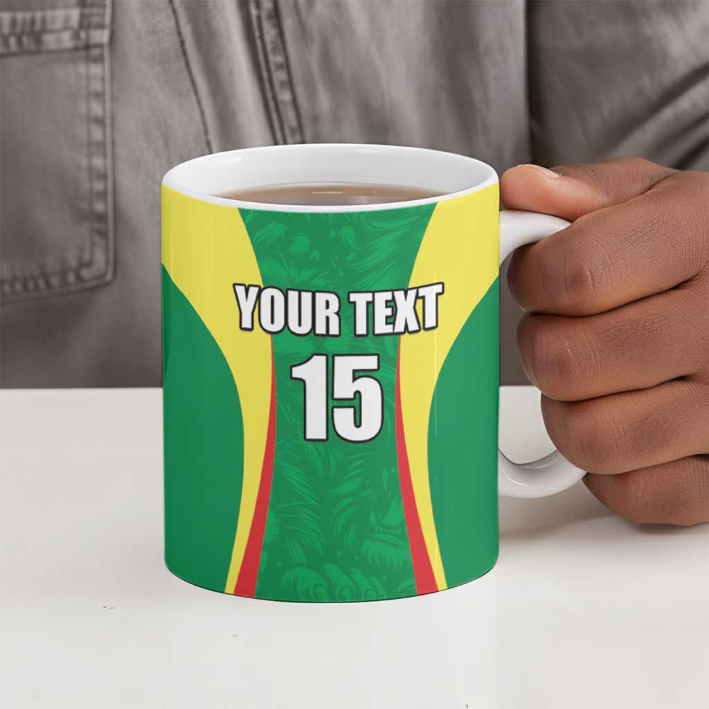 Custom Senegal Basketball Ceramic Mug Go Champions Lions