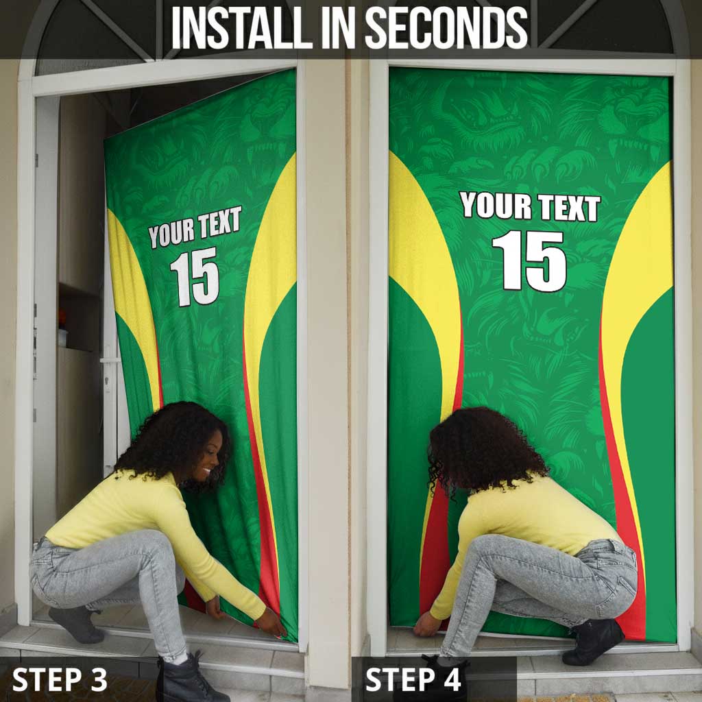 Custom Senegal Basketball Door Cover Go Champions Lions