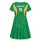 Afro Basketball Senegal Custom Kid Short Sleeve Dress Go Champions Lions - African Pride
