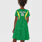 Afro Basketball Senegal Custom Kid Short Sleeve Dress Go Champions Lions - African Pride