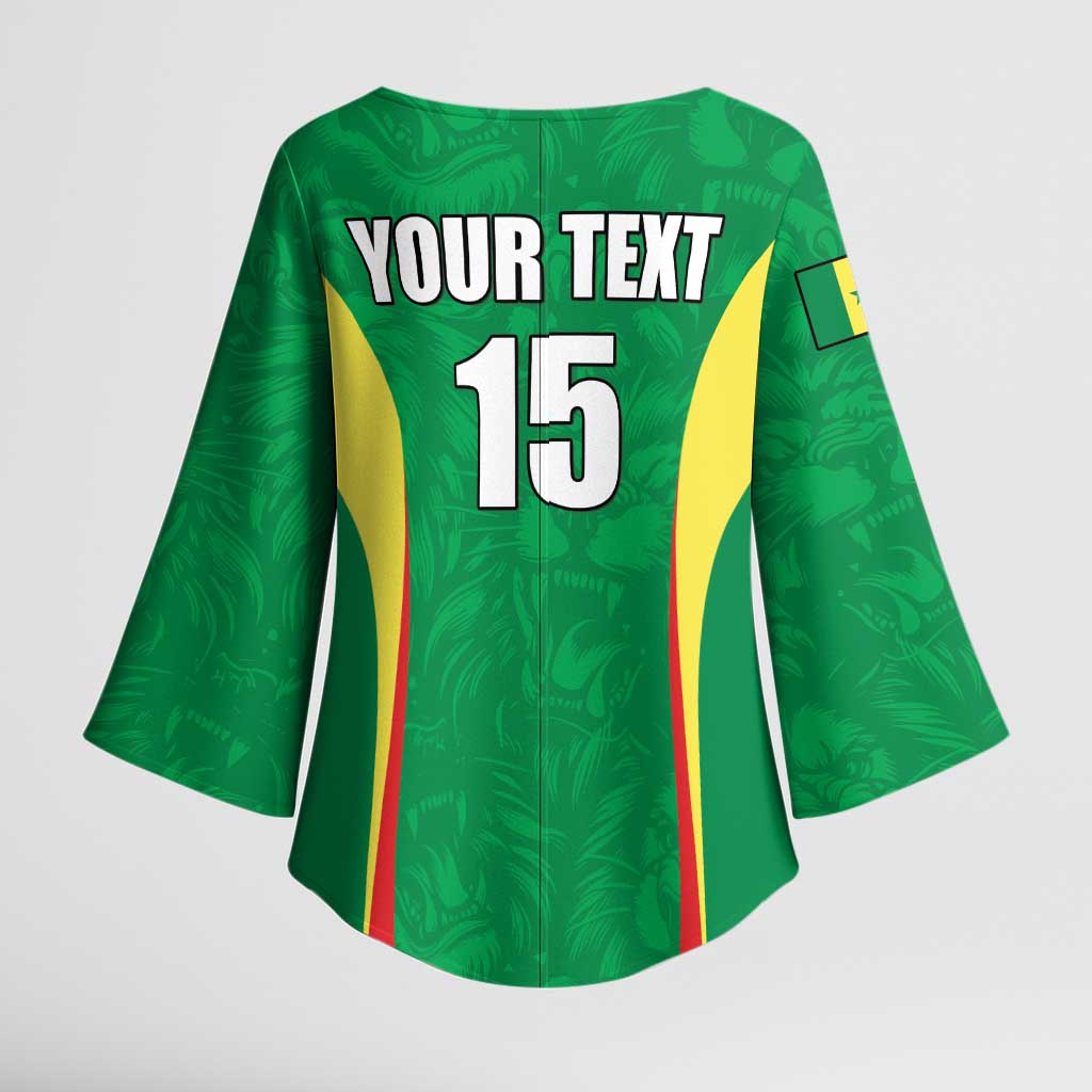 Custom Senegal Basketball Kimono Sleeve Blouse Go Champions Lions