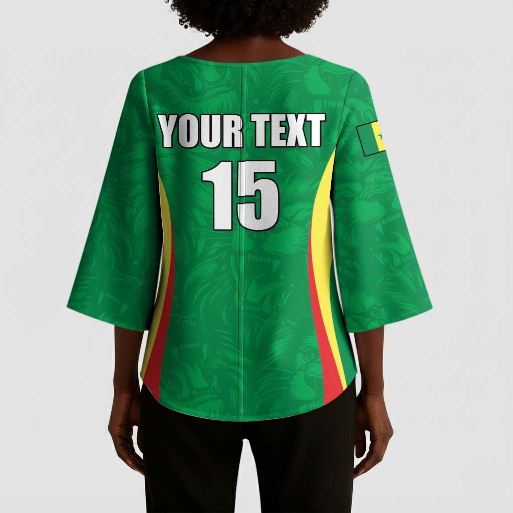 Custom Senegal Basketball Kimono Sleeve Blouse Go Champions Lions