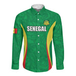 Afro Basketball Senegal Custom Long Sleeve Button Shirt Go Champions Lions - African Pride