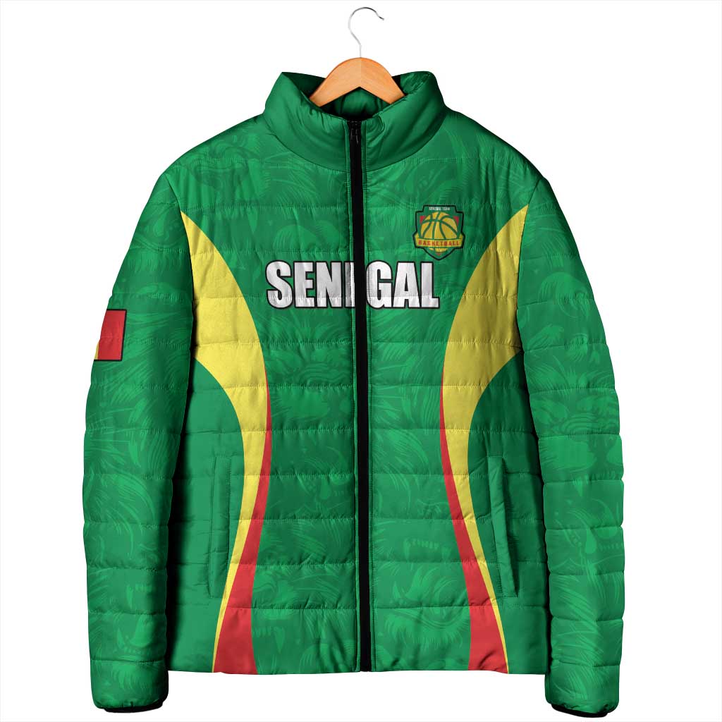 Custom Senegal Basketball Padded Jacket Go Champions Lions