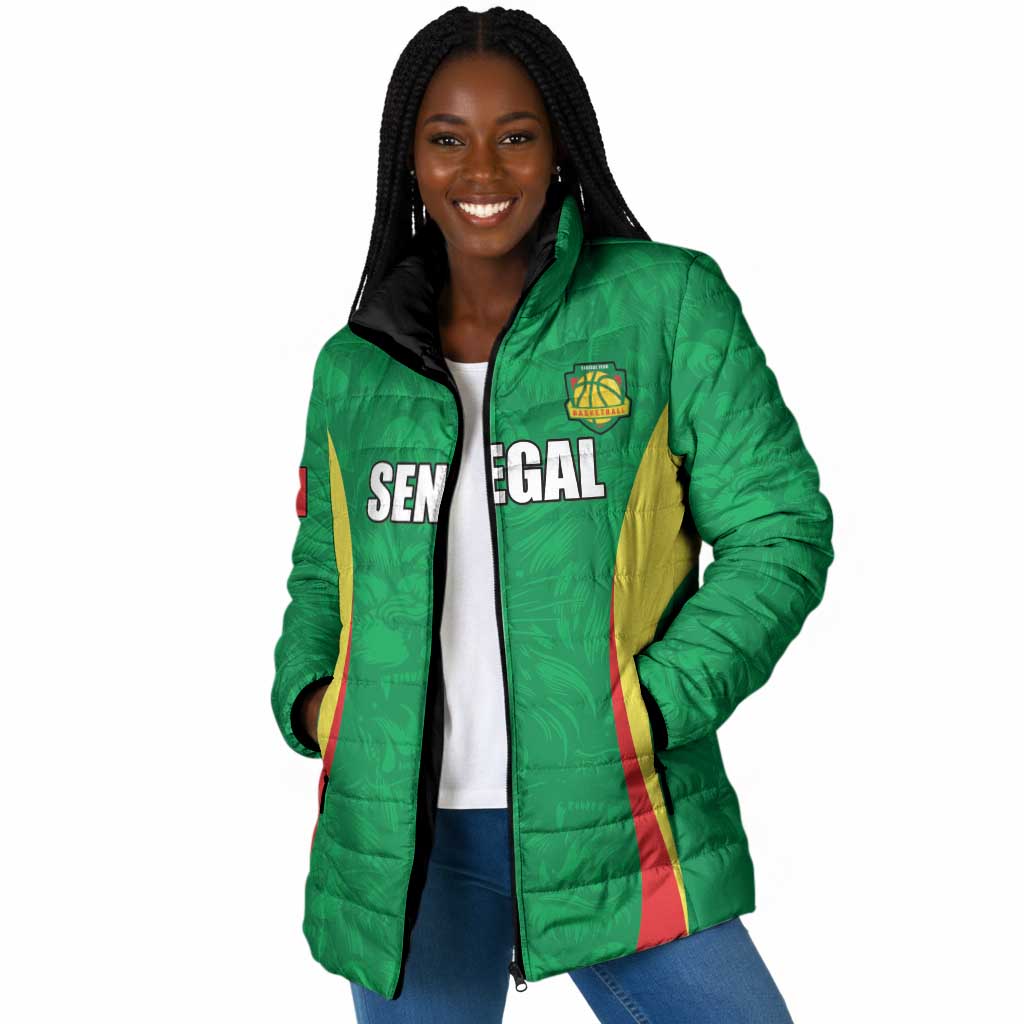 Custom Senegal Basketball Padded Jacket Go Champions Lions