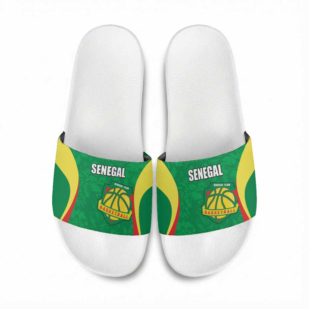 Custom Senegal Basketball Slide Sandals Go Champions Lions