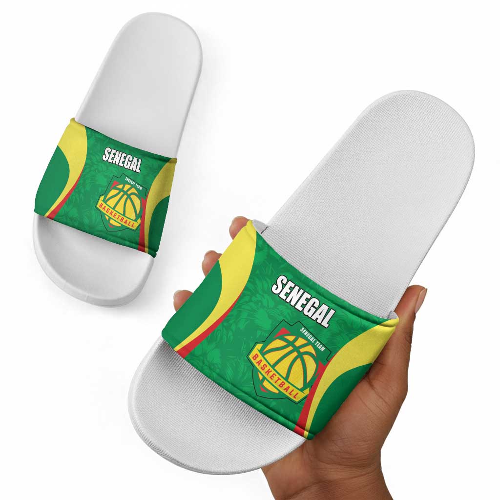 Custom Senegal Basketball Slide Sandals Go Champions Lions