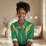 Afro Basketball Senegal Custom Women Casual Shirt Go Champions Lions - African Pride