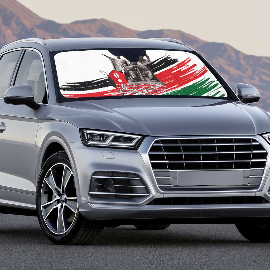 Kenya Mashujaa Day Auto Sun Shade Kenyan Heroes