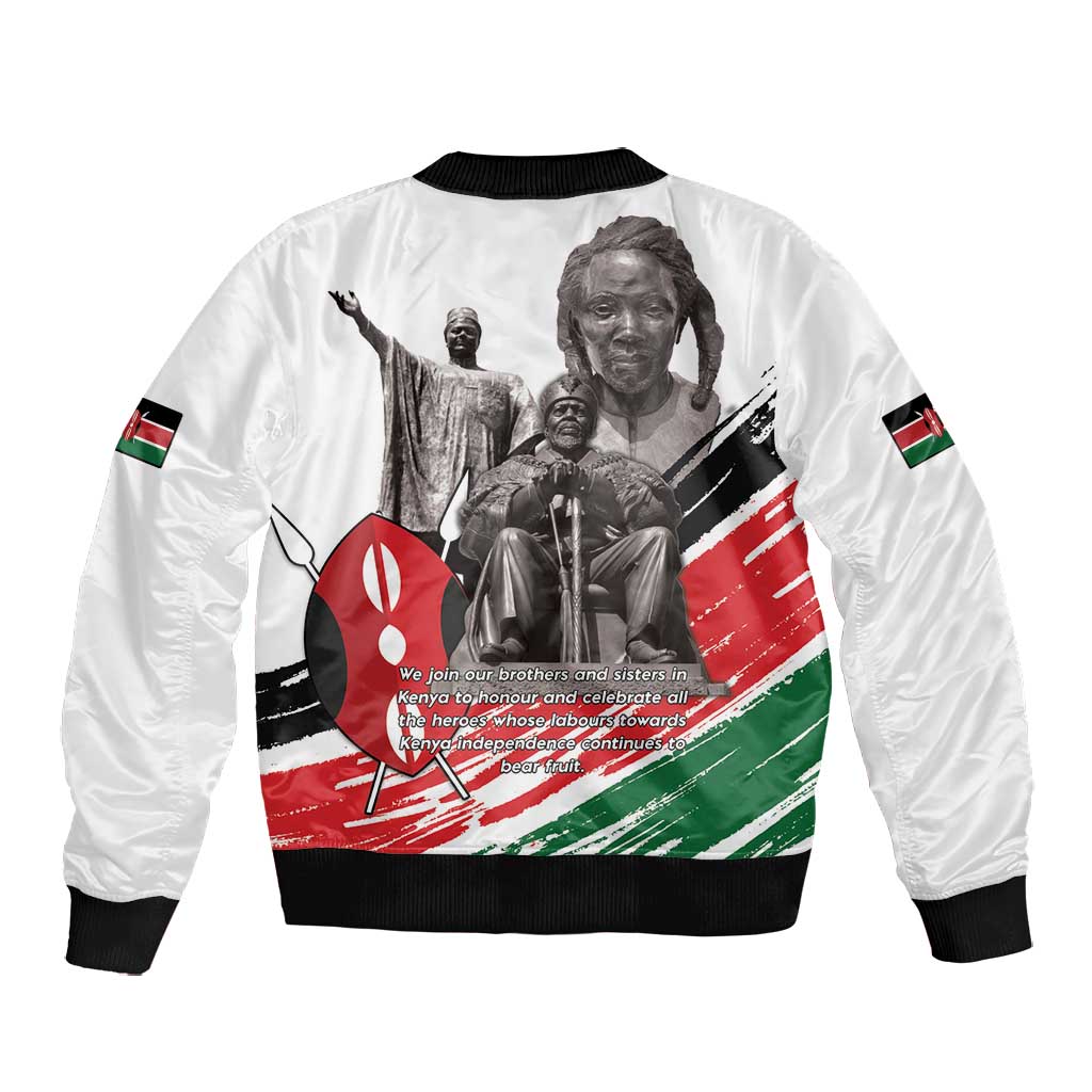 Happy Kenya Heroes Day Bomber Jacket Kenyan Heroes - African Pride
