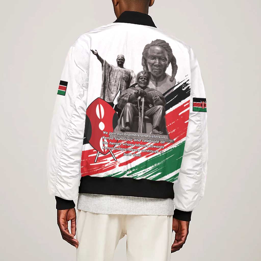 Happy Kenya Heroes Day Bomber Jacket Kenyan Heroes - African Pride