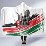 Happy Kenya Heroes Day Hooded Blanket Kenyan Heroes - African Pride