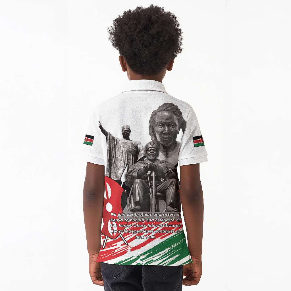 Happy Kenya Heroes Day Kid Polo Shirt Kenyan Heroes - African Pride