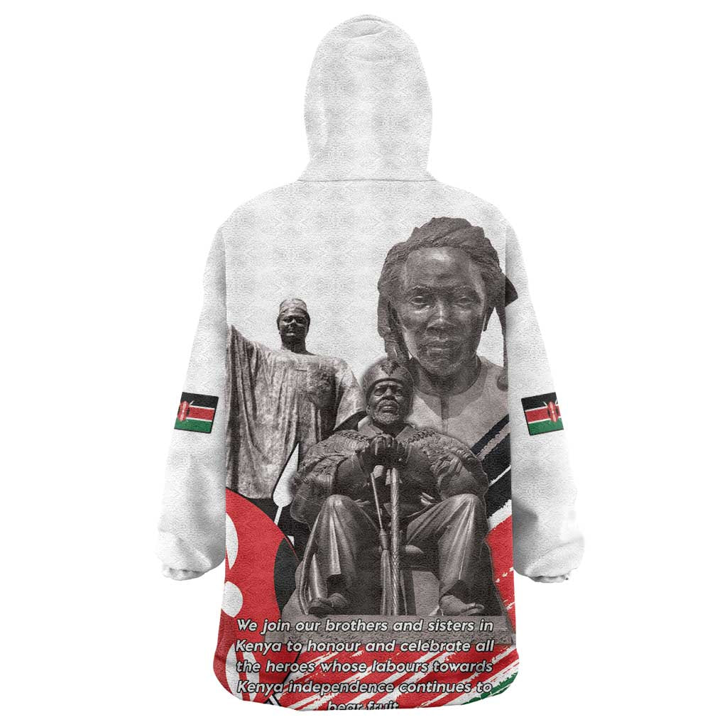 Happy Kenya Heroes Day Kid Wearable Blanket Hoodie Kenyan Heroes - African Pride