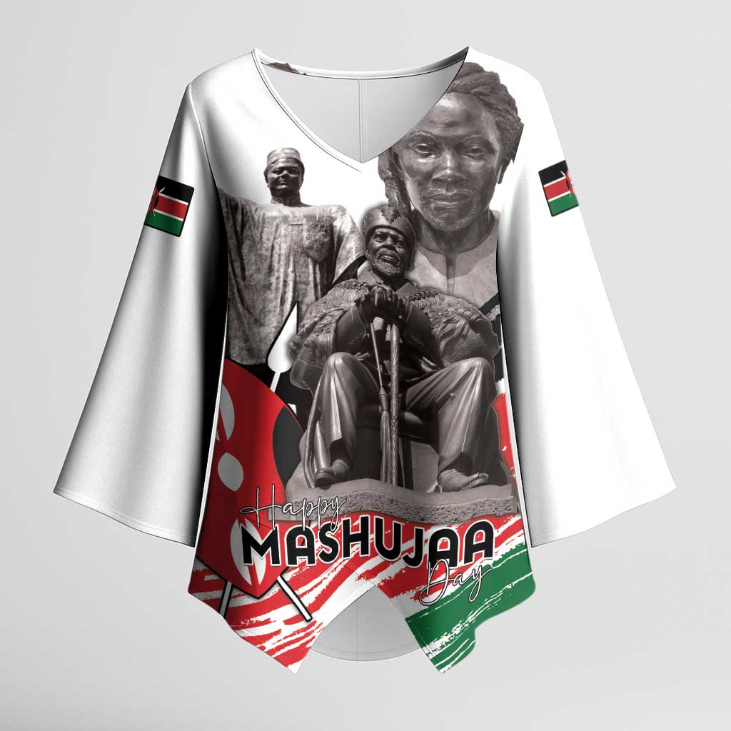 Kenya Mashujaa Day Kimono Sleeve Blouse Kenyan Heroes