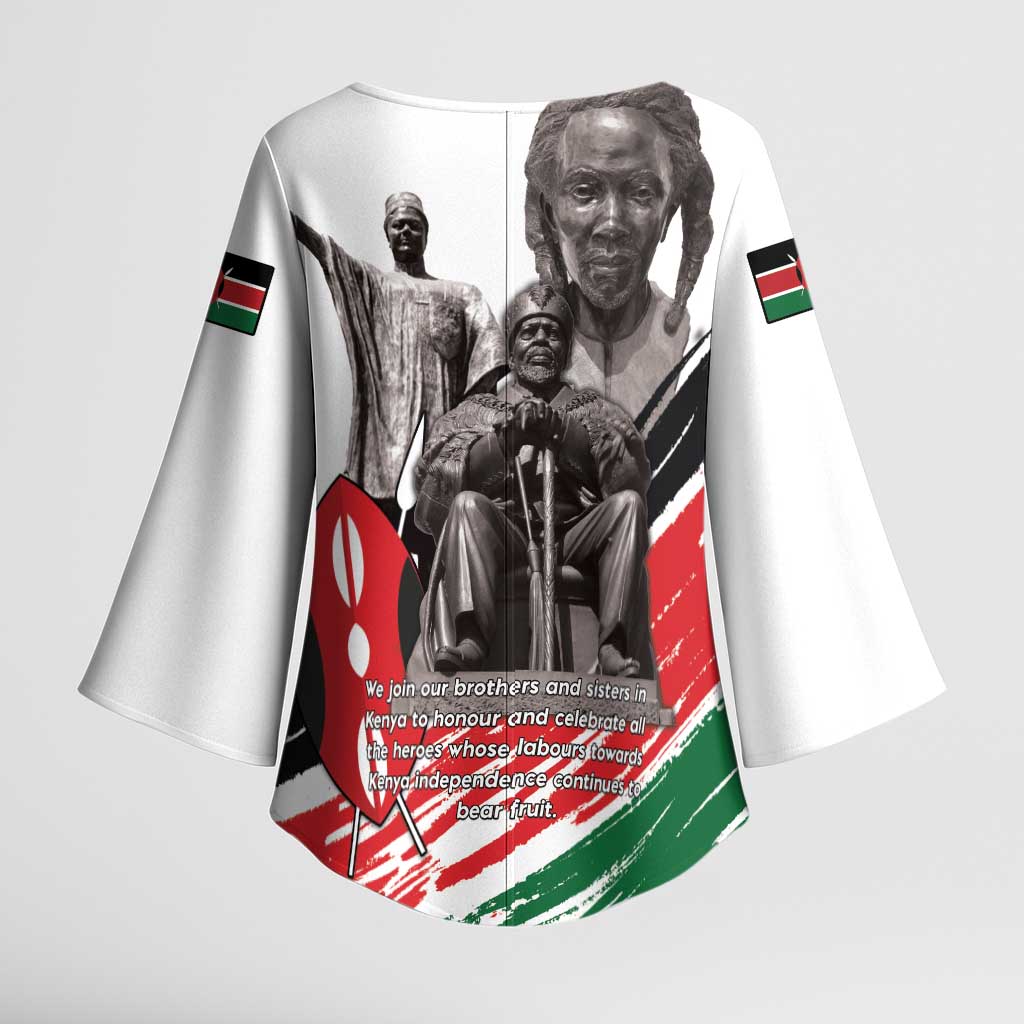Kenya Mashujaa Day Kimono Sleeve Blouse Kenyan Heroes
