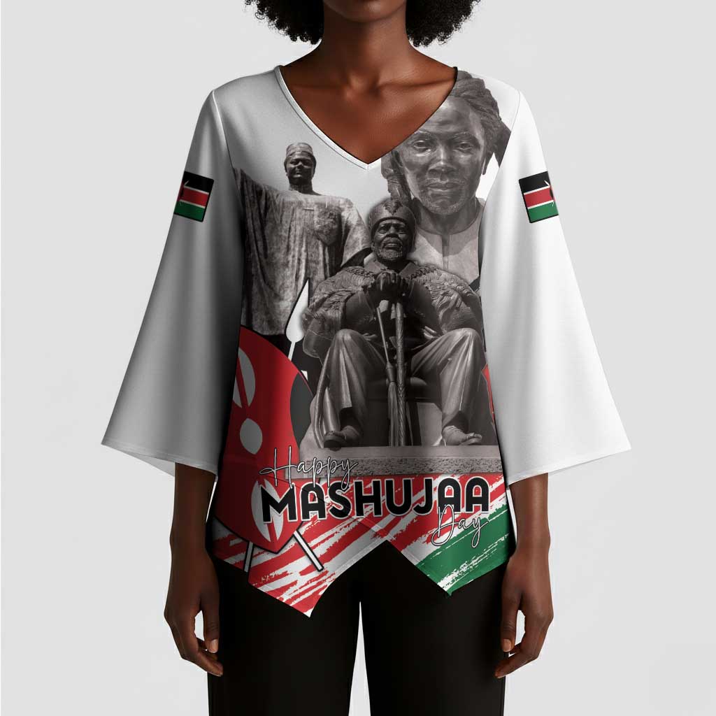 Kenya Mashujaa Day Kimono Sleeve Blouse Kenyan Heroes