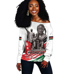 Happy Kenya Heroes Day Off Shoulder Sweater Kenyan Heroes - African Pride