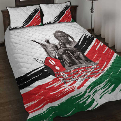 Happy Kenya Heroes Day Quilt Bed Set Kenyan Heroes - African Pride