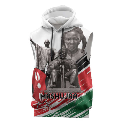Happy Kenya Heroes Day Sleeveless Hoodie Kenyan Heroes - African Pride