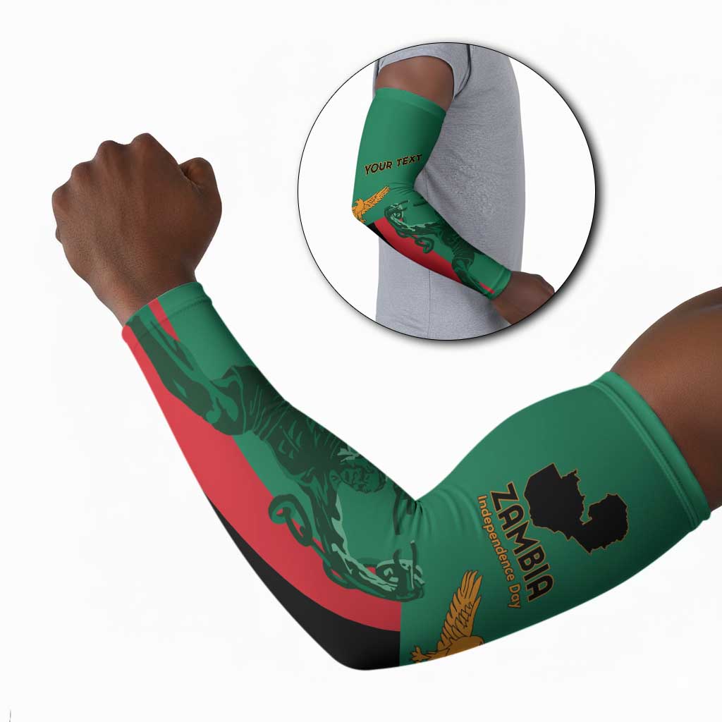 Personalized Zambia Independence Day Arm Sleeves Lusaka Freedom Statue
