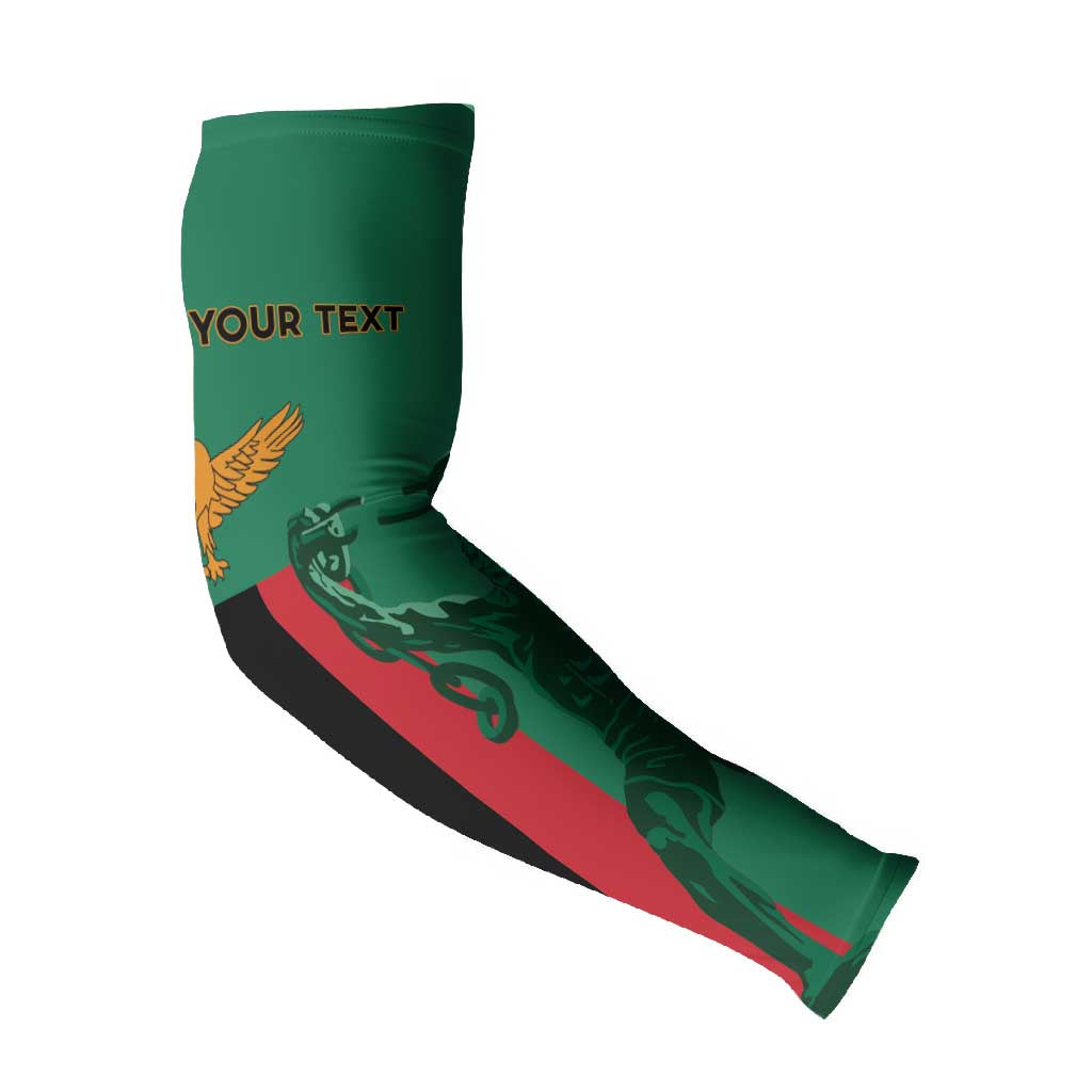 Personalized Zambia Independence Day Arm Sleeves Lusaka Freedom Statue