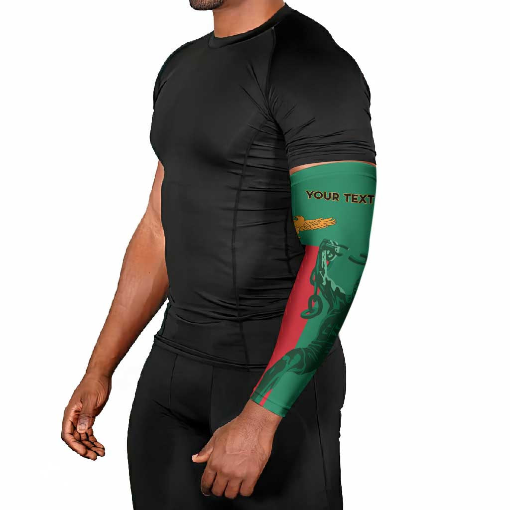 Personalized Zambia Independence Day Arm Sleeves Lusaka Freedom Statue