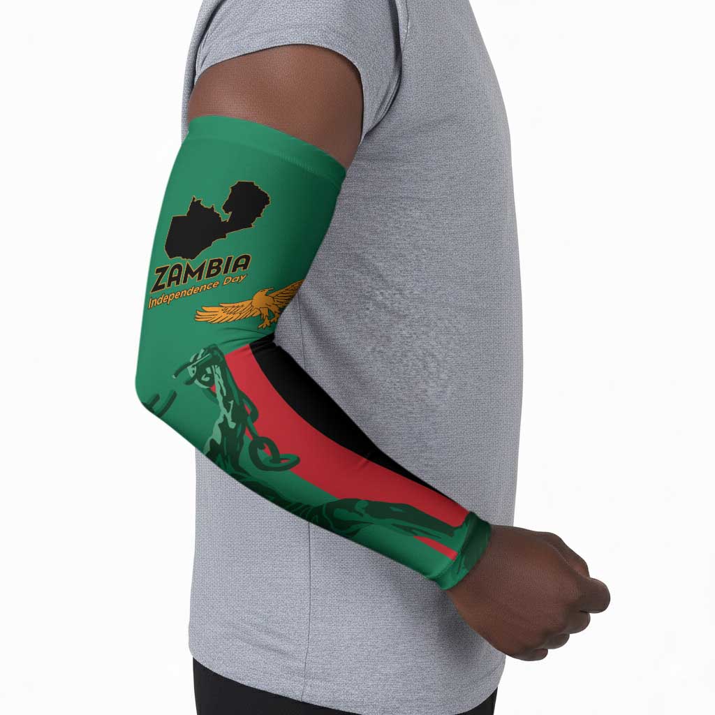 Personalized Zambia Independence Day Arm Sleeves Lusaka Freedom Statue