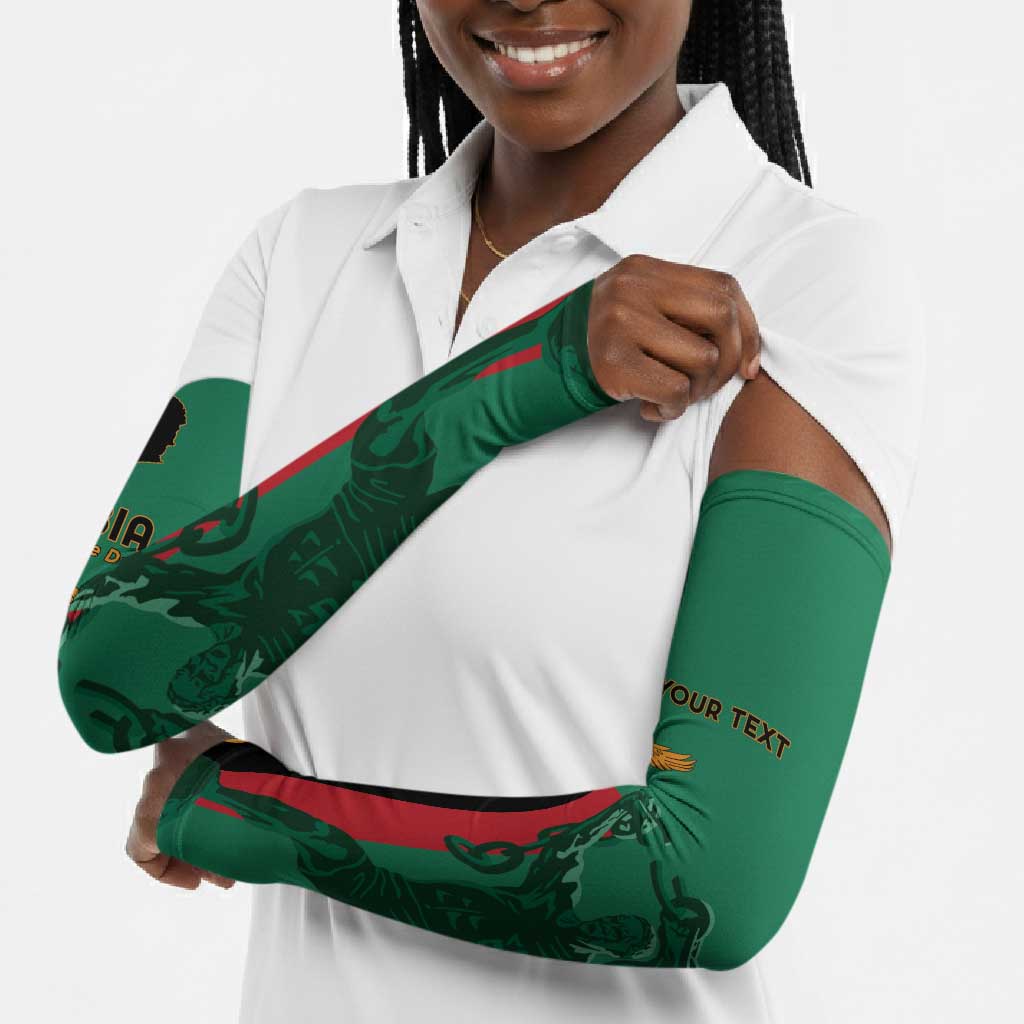 Personalized Zambia Independence Day Arm Sleeves Lusaka Freedom Statue
