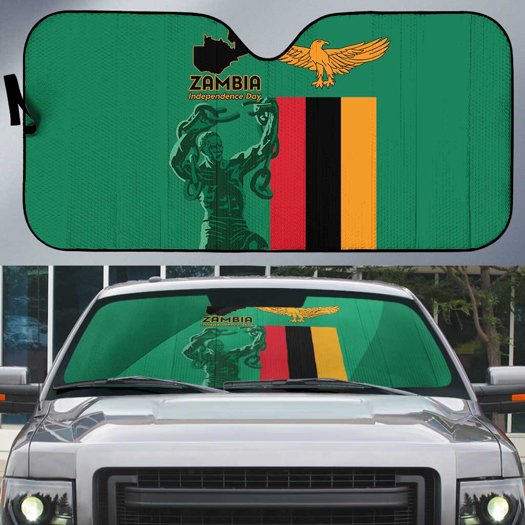 Zambia Independence Day Auto Sun Shade Lusaka Freedom Statue