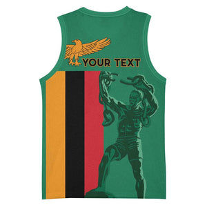 Zambia Independence Day Personalized Basketball Jersey Statue of Freedom LT15