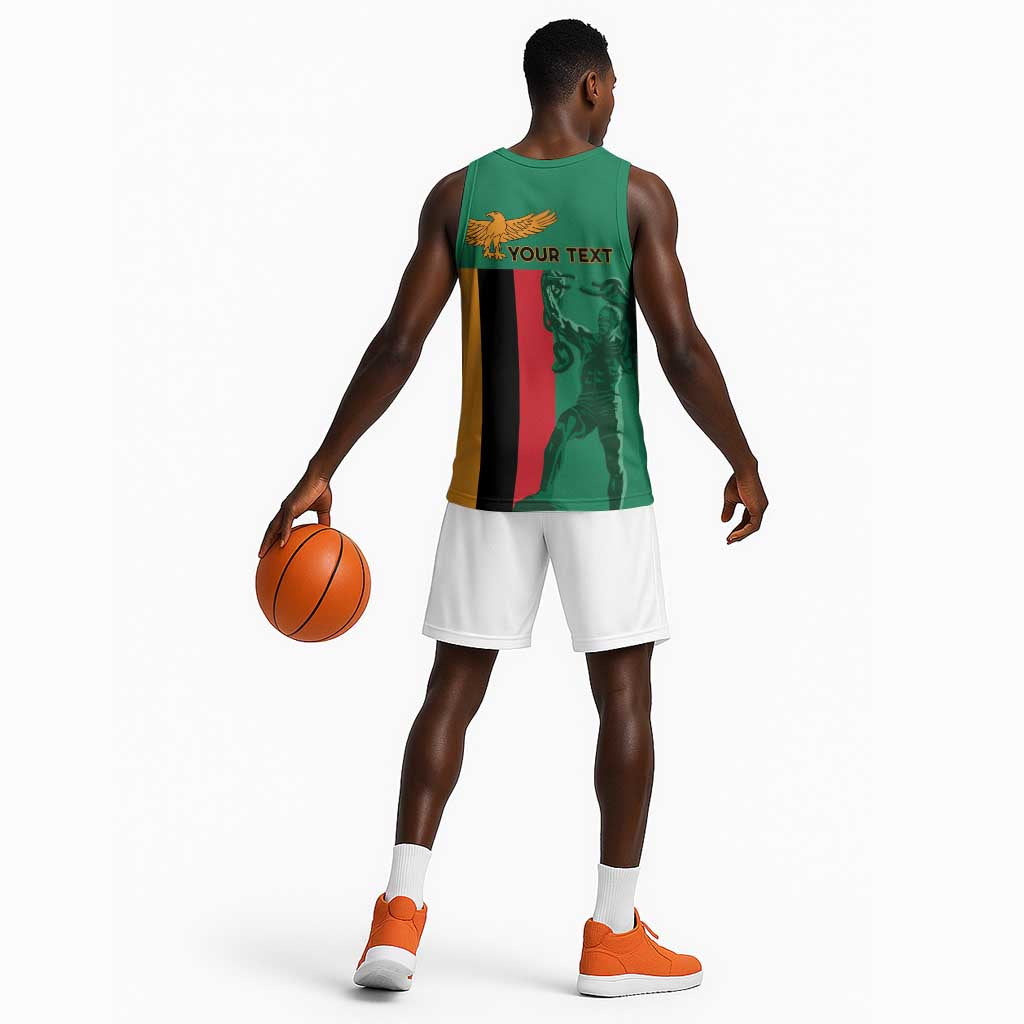 Zambia Independence Day Personalized Basketball Jersey Statue of Freedom LT15