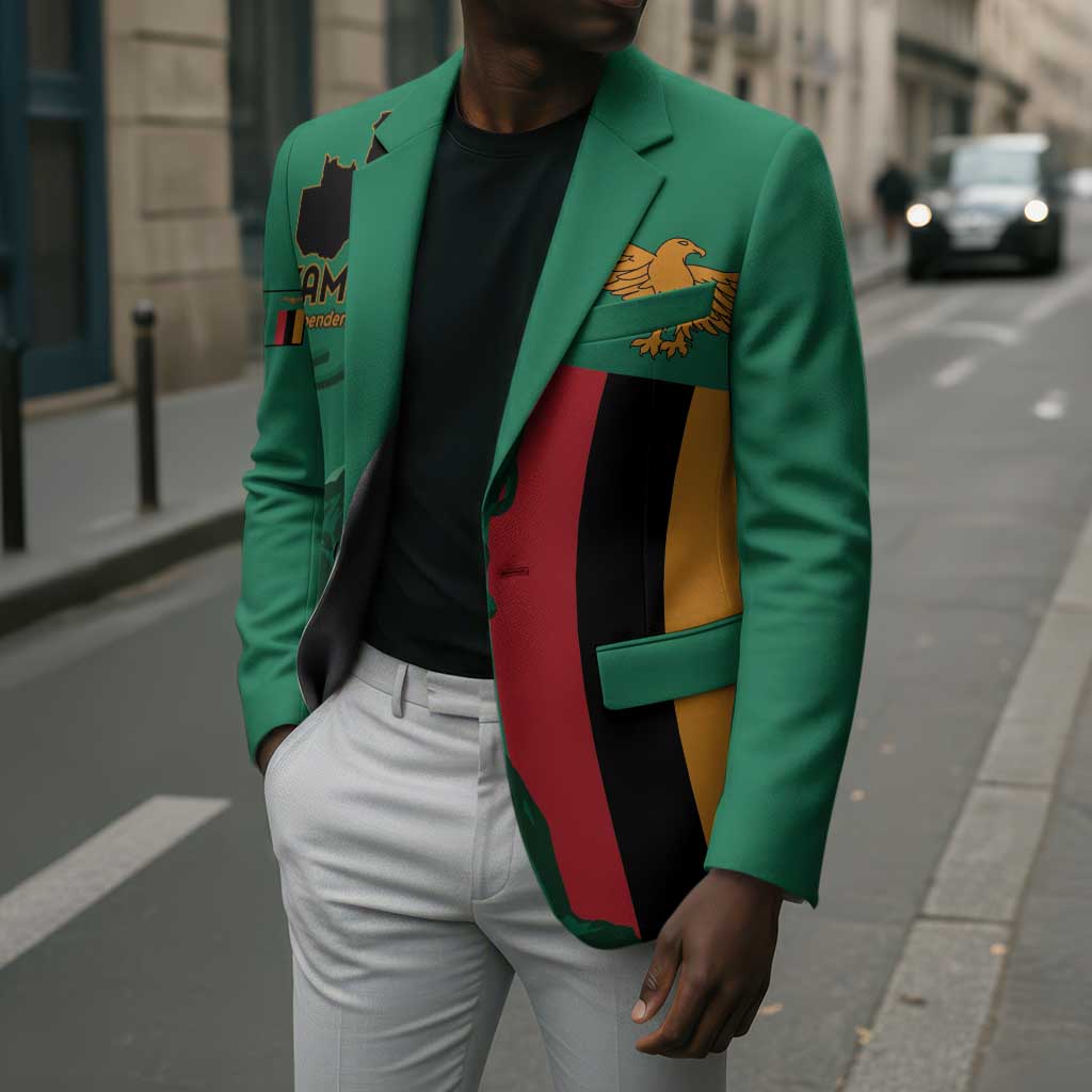 Personalized Zambia Independence Day Blazer Lusaka Freedom Statue