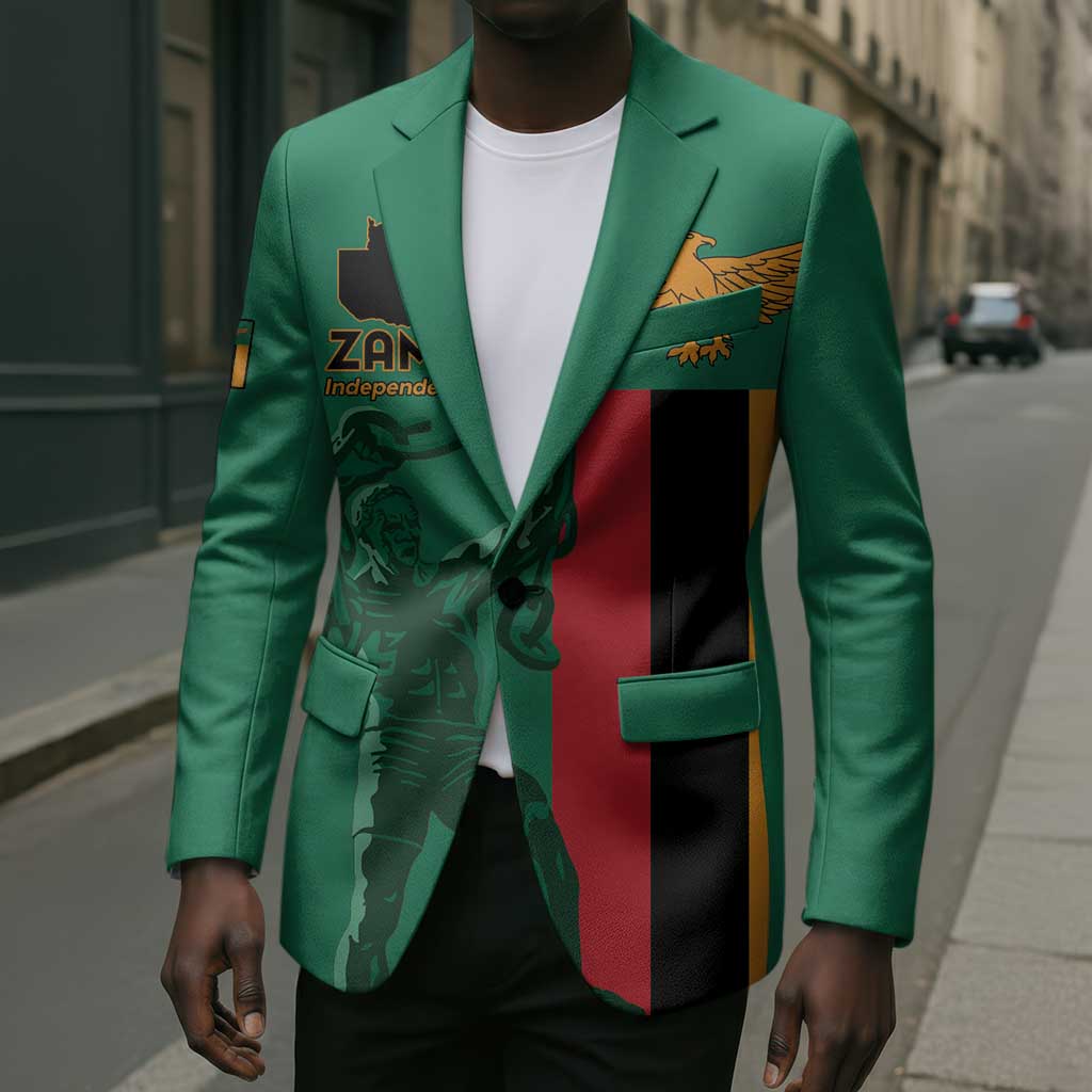 Personalized Zambia Independence Day Blazer Lusaka Freedom Statue