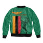 Zambia Independence Day Personalized Bomber Jacket Statue of Freedom - African Pride