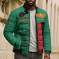 Personalized Zambia Independence Day Bomber Puffer Jacket Lusaka Freedom Statue