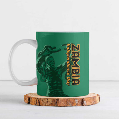 Personalized Zambia Independence Day Ceramic Mug Lusaka Freedom Statue