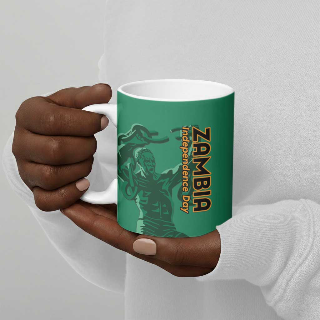 Personalized Zambia Independence Day Ceramic Mug Lusaka Freedom Statue