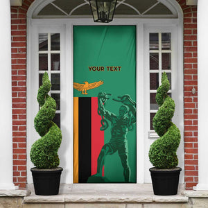 Personalized Zambia Independence Day Door Cover Lusaka Freedom Statue