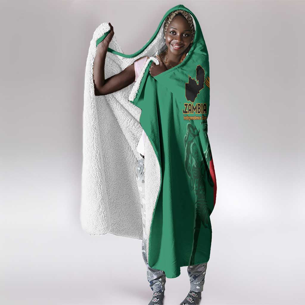 Zambia Independence Day Hooded Blanket Statue of Freedom - African Pride