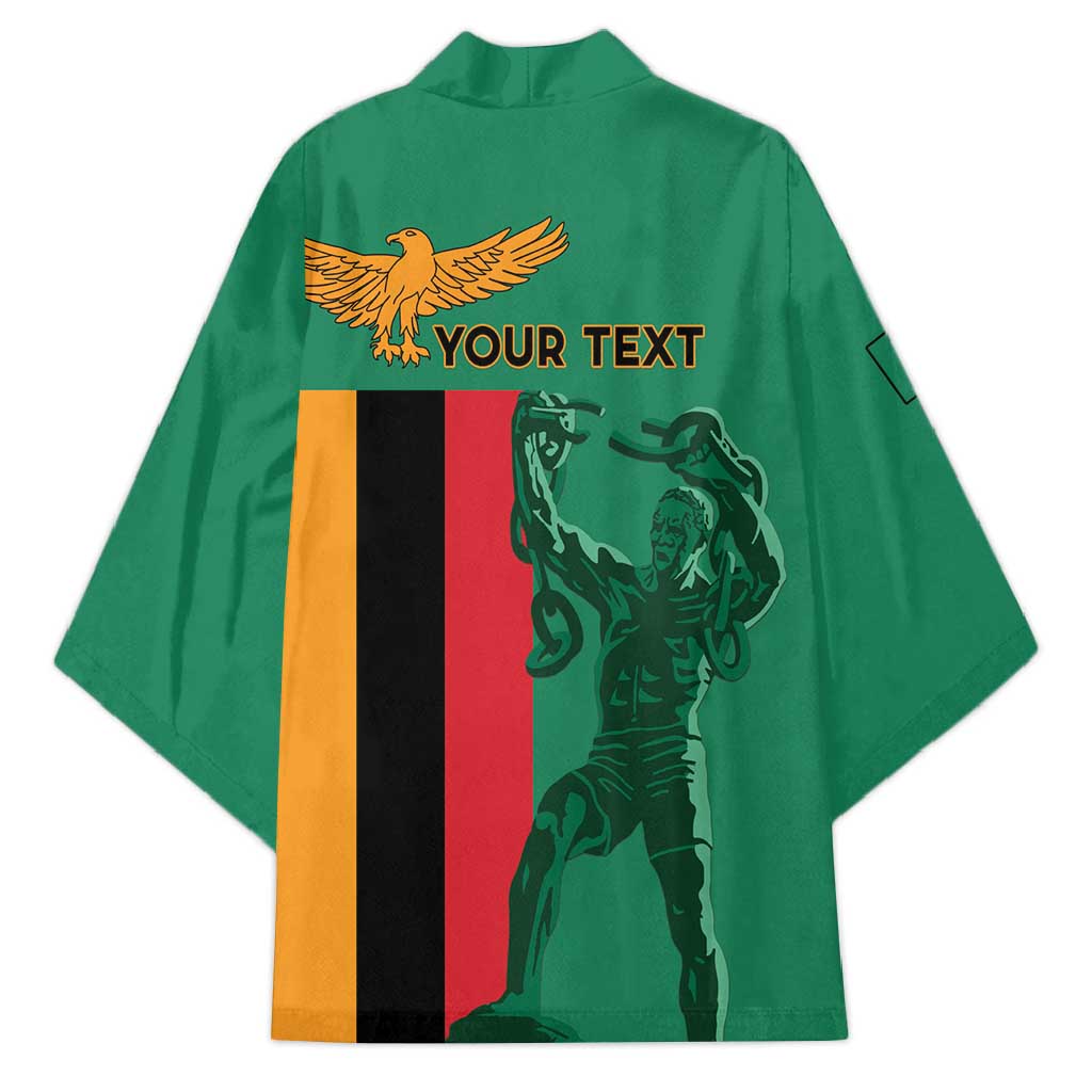 Personalized Zambia Independence Day Kimono Lusaka Freedom Statue