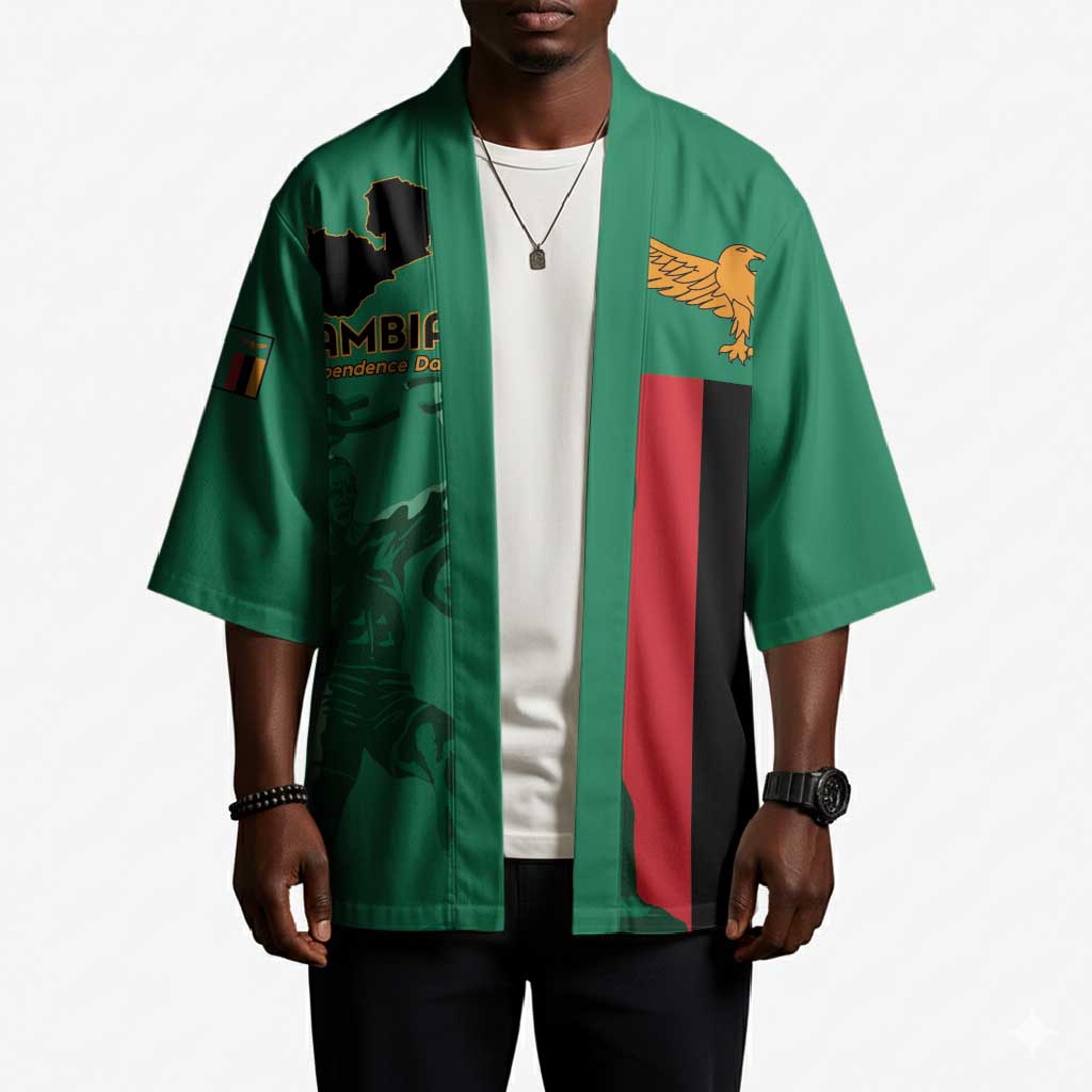 Personalized Zambia Independence Day Kimono Lusaka Freedom Statue