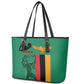 Zambia Independence Day Leather Tote Bag Statue of Freedom - African Pride