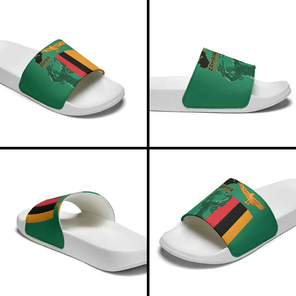 Zambia Independence Day Slide Sandals Lusaka Freedom Statue
