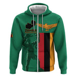 Zambia Independence Day Personalized Zip Hoodie Statue of Freedom - African Pride