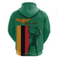 Zambia Independence Day Personalized Zip Hoodie Statue of Freedom - African Pride
