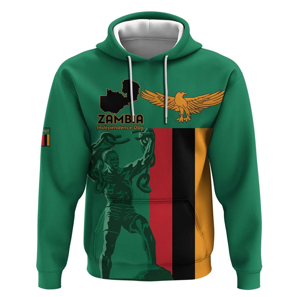 Zambia Independence Day Personalized Zip Hoodie Statue of Freedom - African Pride
