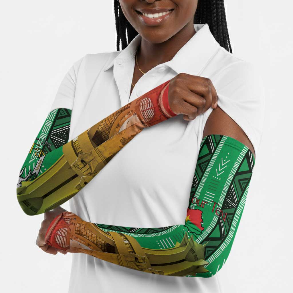 Personalized Burkina Faso Martyrs Day Arm Sleeves Monument des Heros Nationaux
