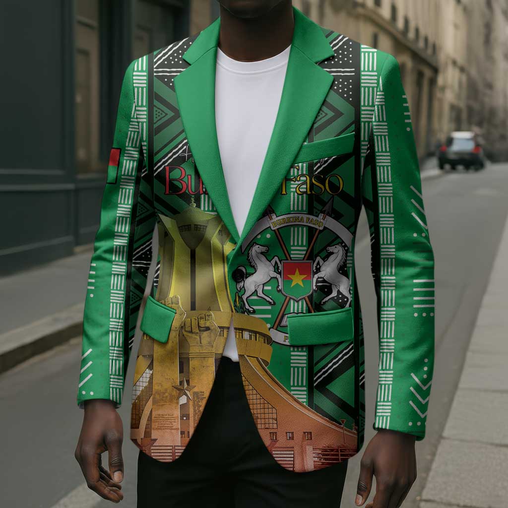 Personalized Burkina Faso Martyrs Day Blazer Monument des Heros Nationaux