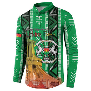 Personalized Burkina Faso Martyrs Day Button Sweatshirt Monument des Heros Nationaux